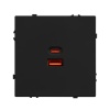 Зарядное устройство с быстрой зарядкой USB Arlight Nobe USB тип A и тип C 65Вт QC3, черный оникс
