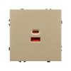 Зарядное устройство с быстрой зарядкой USB Arlight Nobe USB тип A и тип C 65Вт QC3, золотой песок