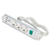 Розеточный блок поворотный Donel 3х2К+З+2USB(A+C) PD 20Вт поворот 180° 1,5м алюминиевый корпус