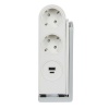 Розеточный блок с клипсой Donel 2х2К+З 2USB(А+С) PD 20Вт кабель 1,5м белый