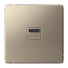 Розетка HDMI SE ArtGallery 2.0 А-А до 18 Гбит/с шампань