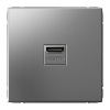 Розетка HDMI SE ArtGallery 2.0 А-А до 18 Гбит/с сталь