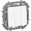 Выключатель трехклавишный ИЭК (Legrand) Inspiria белый