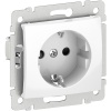 Розетка IEK Valena с заземлением со шторками белая (Legrand 774421)