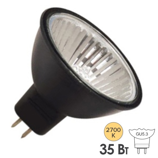 Лампа галогенная Foton JCDR MR16 HRS51 BL 35W 220V GU5,3 отражатель black/черный (326637BL)