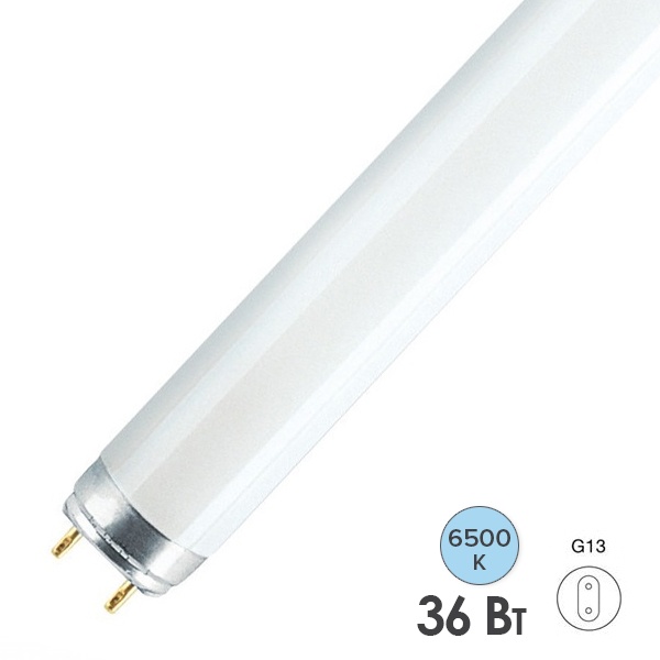Люминесцентная линейная лампа T8 L 36W/865 6500K PLUS ECO G13 1200mm Osram