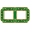 Рамка 2-ная Fede Firenze Smalto Italiano, emerald green