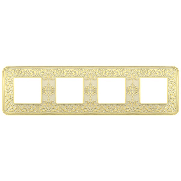 Рамка 4-ная Fede EMPORIO, gold white patina