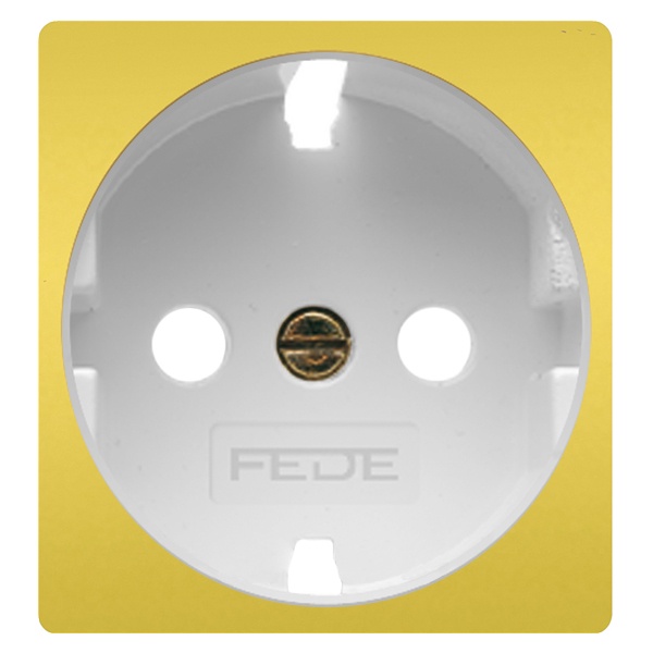 Обрамление розетки 2к+з (механизм FD16523) Fede Bright gold белый
