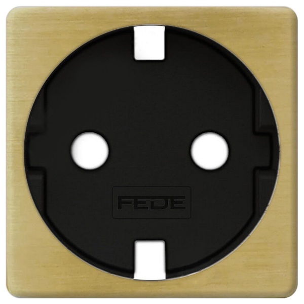 Обрамление розетки 2к+з (механизм FD16523) Fede Bright patina черный