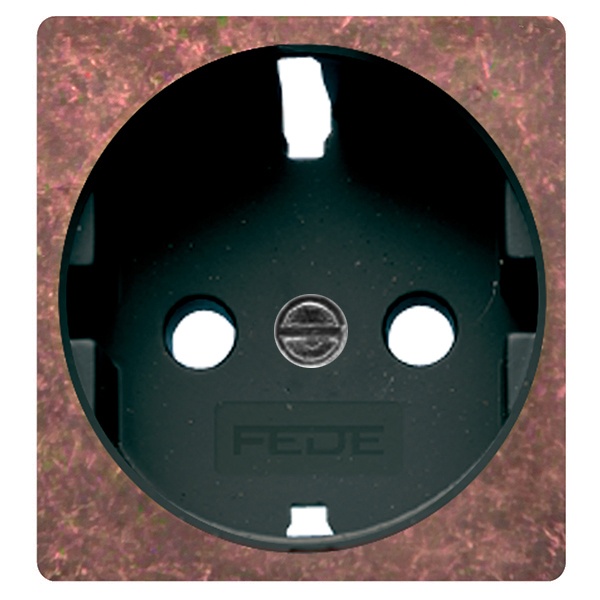 Обрамление розетки 2к+з (механизм FD16523) Fede Rustic cooper черный