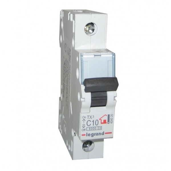 Автоматический выключатель Legrand TX3 C10A 1П 6kA (автомат электрический)