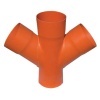 Соединение для четырех двустенных труб 45° полипропилен 200 мм DKC