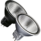 Лампы галогенные c черным и серебристым отражателем MR16 GU5.3, GU10