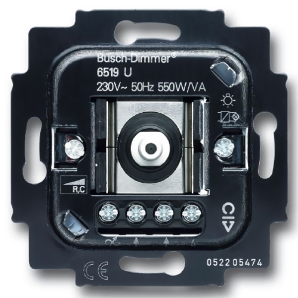 Светорегулятор ABB для ламп 230В и 12В с электронными трансформаторами 40-550Вт (6519 U)