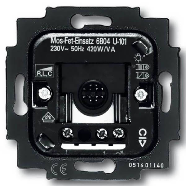 Датчик движения ABB для ламп 230В и 12В с электронными трансформаторами 60-420Вт (6804 U-101-500)