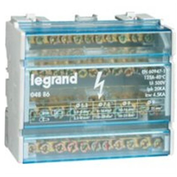 Модульный распределительный блок Legrand (4х11) 44 контакта 125A 004886 - купить по недорогой цене на Shop220 в Москве и РФ