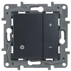 Светорегулятор нажимной Legrand Etika 400W, антрацит