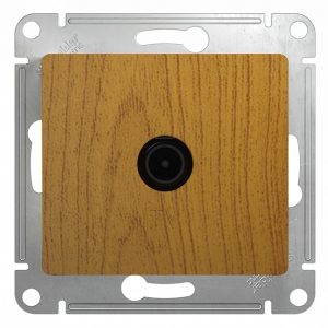 TV Розетка оконечная SE Glossa 1DB механизм, дерево дуб