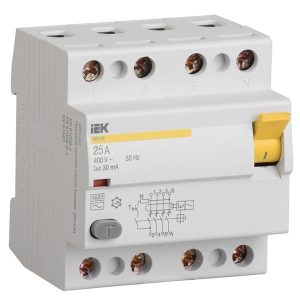 УЗО ИЭК ВД1-63 4Р 25А 30мА тип AC (ВДТ)