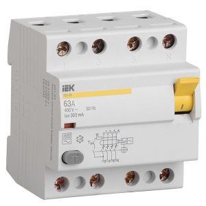 УЗО ИЭК ВД1-63 4Р 63А 300мА тип AC (ВДТ)