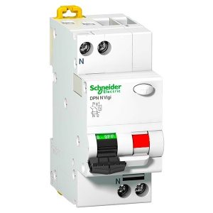 Дифавтомат Schneider Electric 1P+N C6А 30мА тип АС однофазный электронный 6кА DPN N VIGI (дифференциальный автомат, АВДТ)
