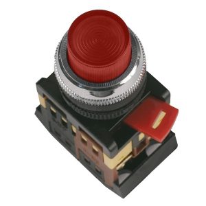 Кнопка Generica ABLFP-22 красный d22мм неон/240В 1НО+1НЗ