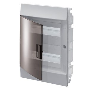 Шкаф в нишу ABB Mistral41 24М (2x12) прозрачная дверь, клеммы (1SLM004101A1205)