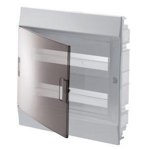 Шкаф в нишу ABB Mistral41 36М (2x18) прозрачная дверь, клеммы (1SLM004101A1206)