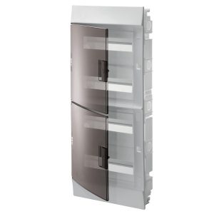 Шкаф в нишу ABB Mistral41 48М (4x12) прозрачная дверь, клеммы (1SLM004101A1208)