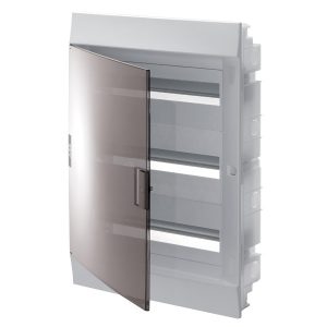 Шкаф в нишу ABB Mistral41 54М (3x18) прозрачная дверь, клеммы (1SLM004101A1209)