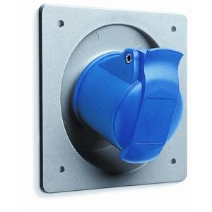 Розетка встраиваемая угловая ABB 232 RAU6 IP44 32A 2P+E