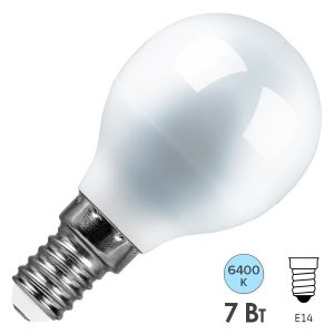 Лампа светодиодная шарик Feron LB-95 G45 7W 6400K 220V E14 дневной свет