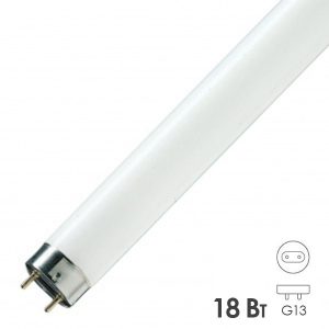 Люминесцентная линейная лампа T8 Osram L 18W/77 FLUORA G13 для растений 590mm (4050300004235)