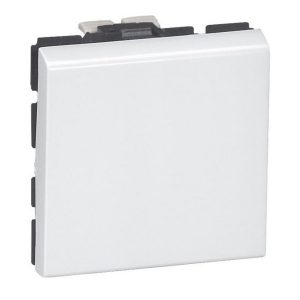 Кнопочный выключатель Legrand Mosaic 6A 2 модуль белый