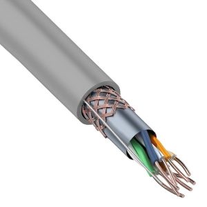 Кабель витая пара Rexant SFTP 4PR 24AWG cat 5e CU серый [305м] (провод для интернета)