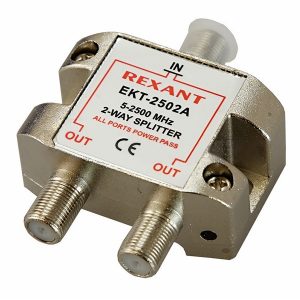 Делитель Rexant ТВ 2 выхода 5-2500 МГц под F-разъем