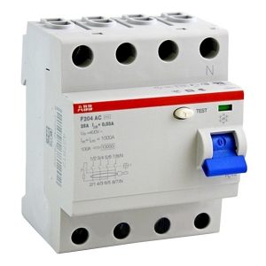 УЗО ABB F204 A-25/0,03 4-х полюсное тип A 25A 30mA 4 модуля (ВДТ)