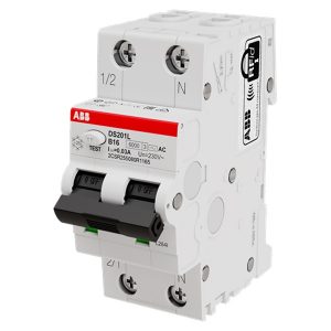Дифференциальный автомат ABB DS201 В16А 30mA тип АС однофазный 6кА (2CSR255040R1165) (дифавтомат, АВДТ)