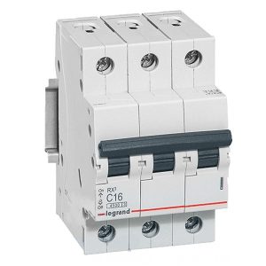 Автоматический выключатель Legrand RX3 3П 16A 4,5кА C (автомат электрический)