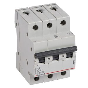 Автоматический выключатель Legrand RX3 3П 50A 4,5кА C (автомат электрический)