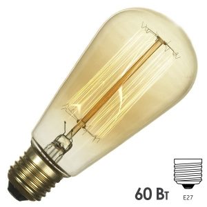 Ретро лампа груша Foton FL-Vintage ST64 60W E27 220V D64х146D