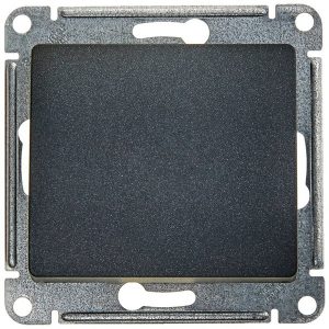 Одноклавишный переключатель SE Glossa 10A механизм, антрацит