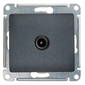 TV Розетка оконечная SE Glossa 1DB механизм, антрацит