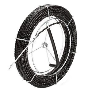 Протяжка кабельная из плетеного полиэстера Fortisflex PET d6mm L20m черный на метал. катушке