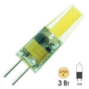 Лампа светодиодная Foton FL-LED G4-COB 3W 2700K 12V G4 210Lm 10х38mm теплый свет