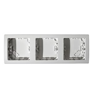 Рамка Simon 73 Loft 3 поста горизонтальный 75х217 мм, белый