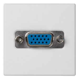Плата Simon K45 с разъемом VGA (мама) 15 контактов, винты, 45х45мм, белый