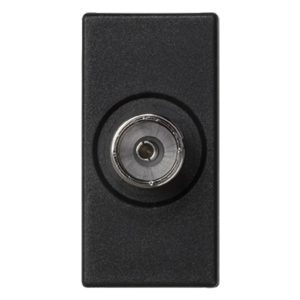 Плата Simon K45 с разъемом TV (мама), пайка, 22,5х45мм, графит