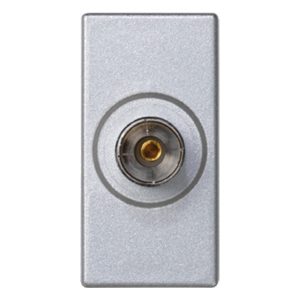 Плата Simon K45 с разъемом TV (мама), пайка, 22,5х45мм, алюминий